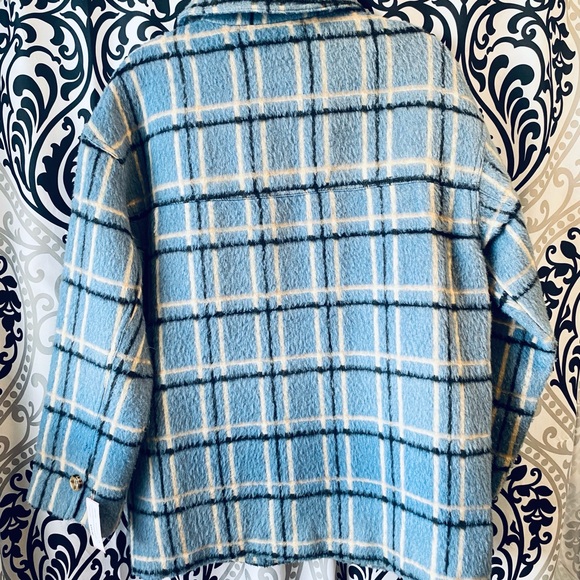 Thick Blue Plaid Jacket - Picture 2 of 5
